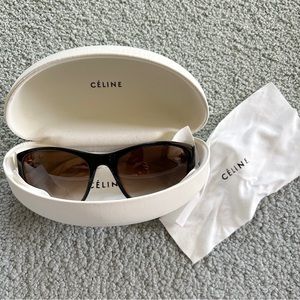 CELINE Sunglasses Black & Cream Marble